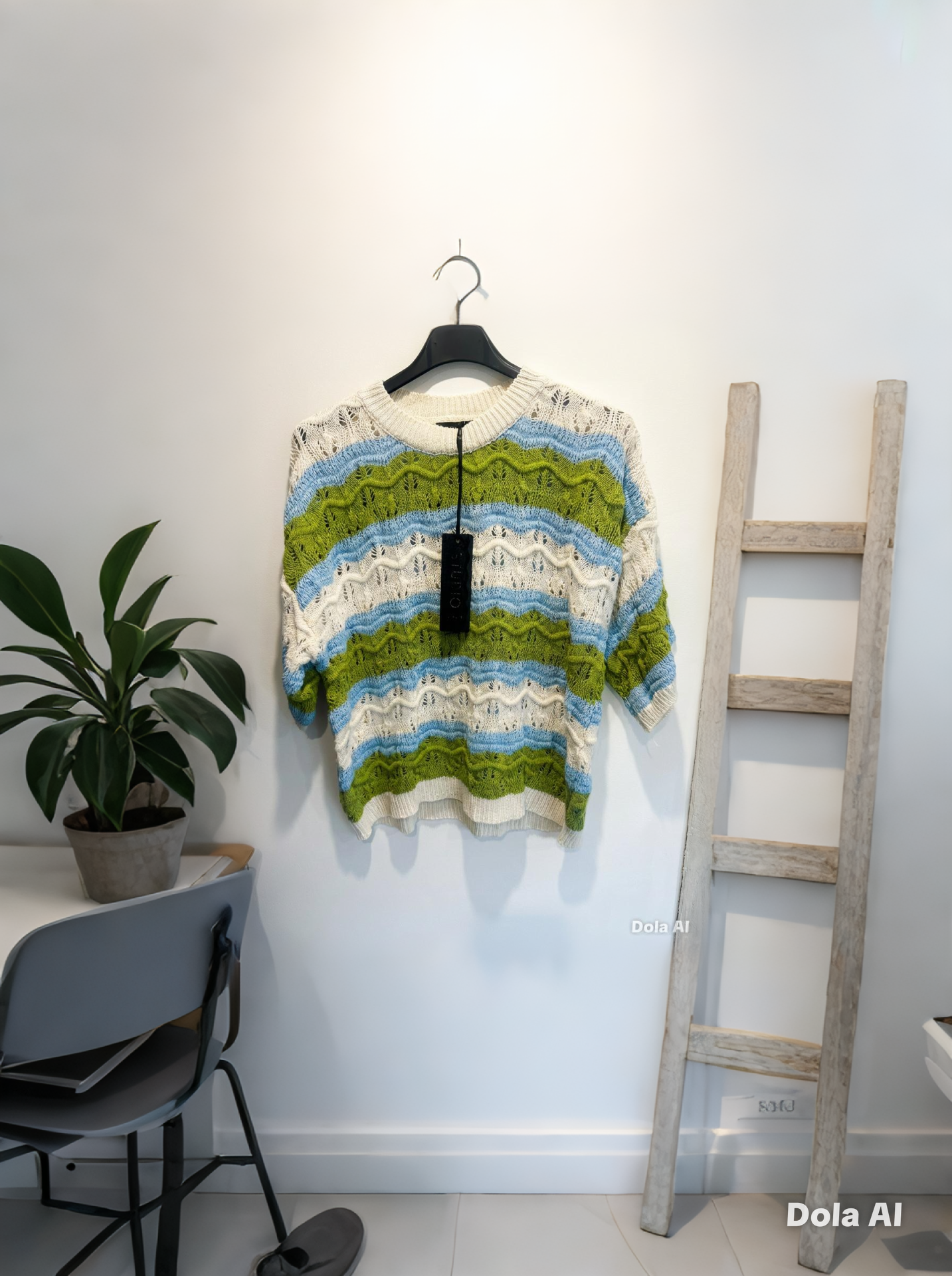 Knitted wave Top