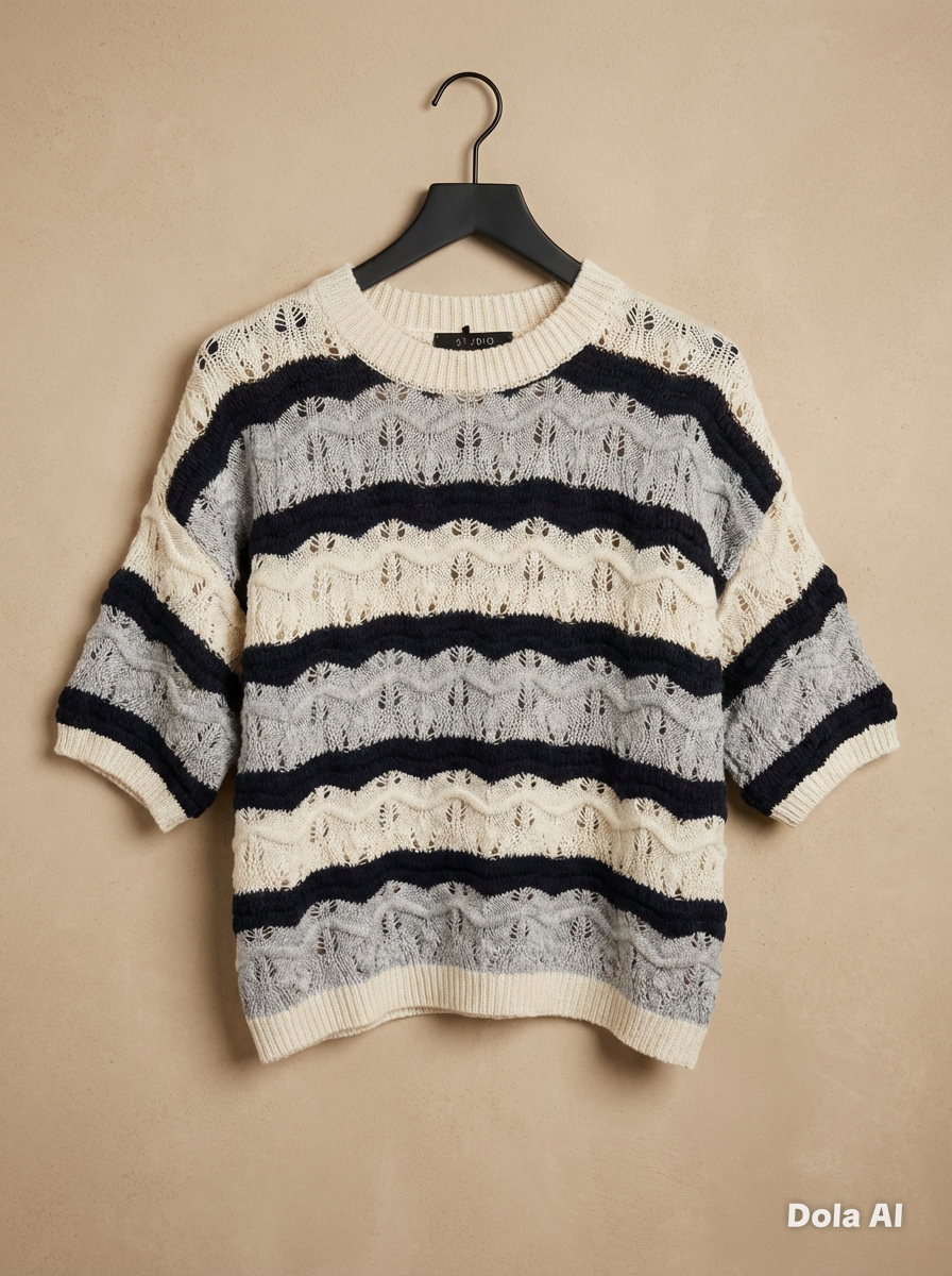 Knitted wave Top