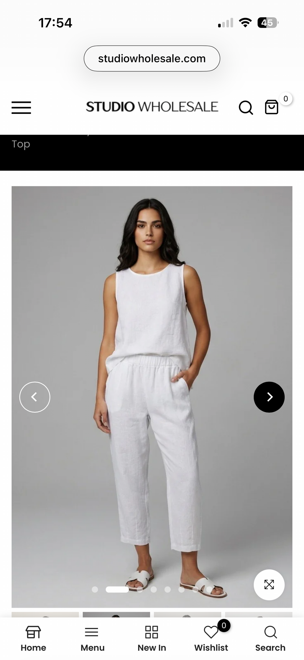 Linen Button Back Vest