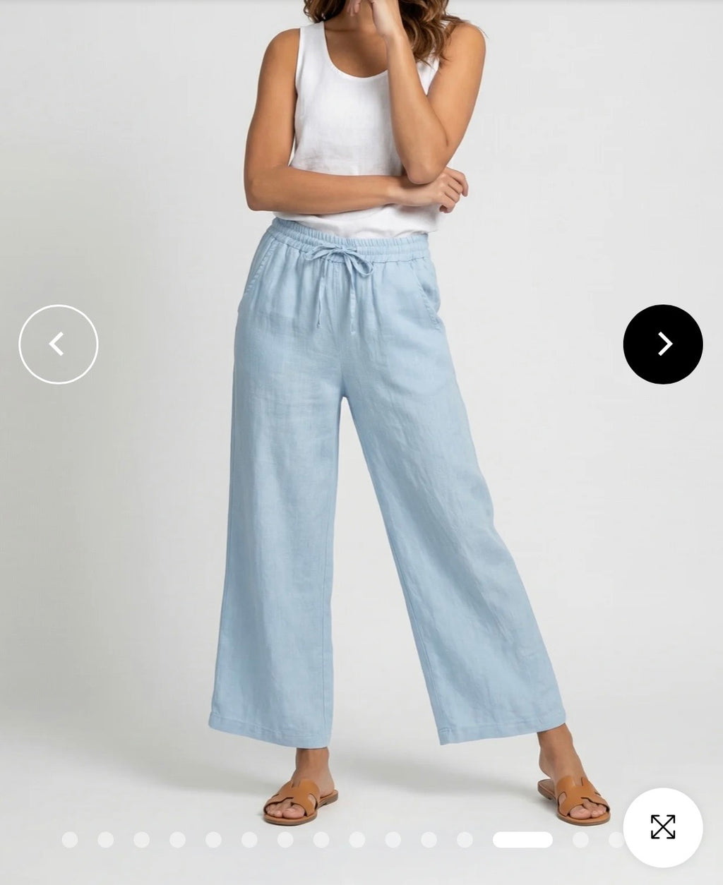 Wide Leg Linen Trousers
