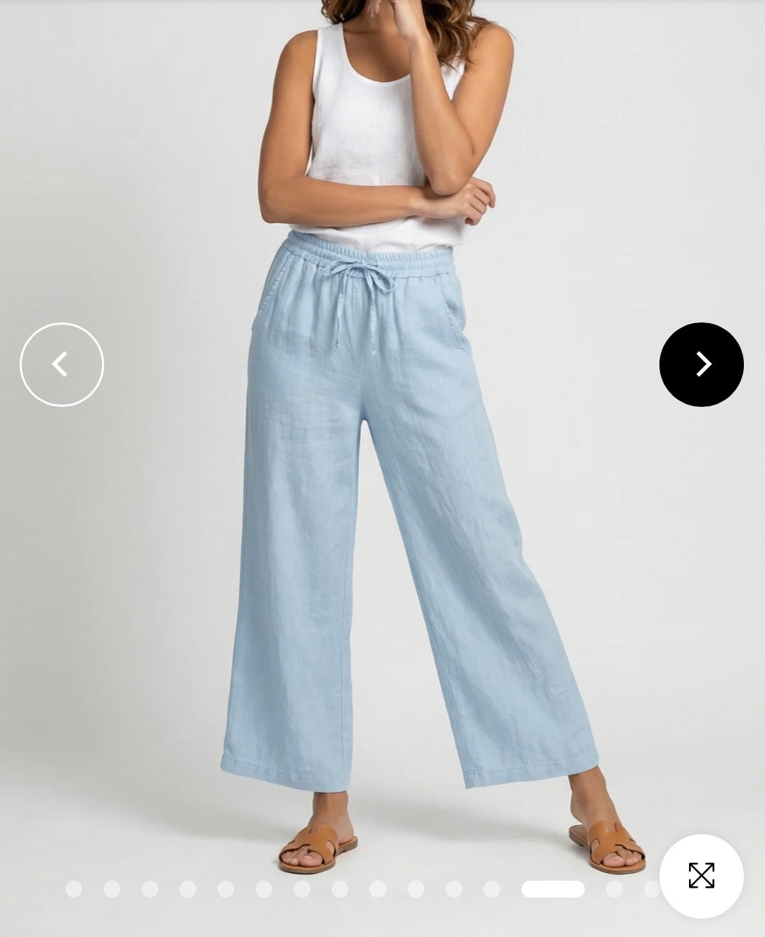 Wide Leg Linen Trousers