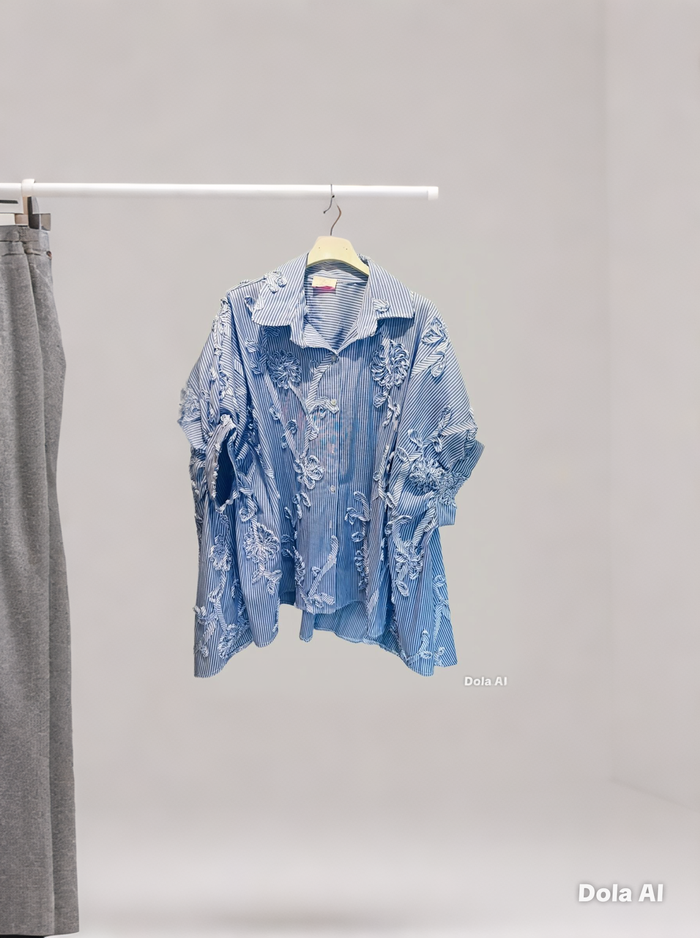 Pinstripe Scroll Shirt