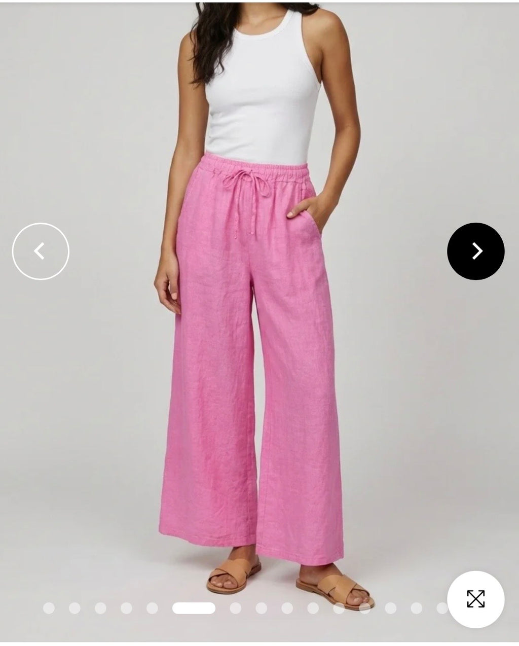 Wide Leg Linen Trousers