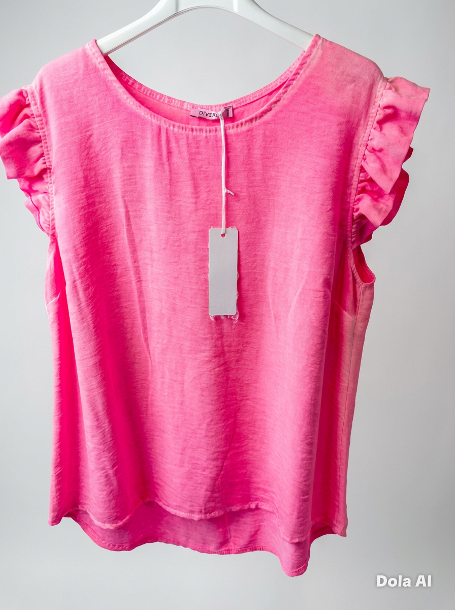 Button Back Frill Top