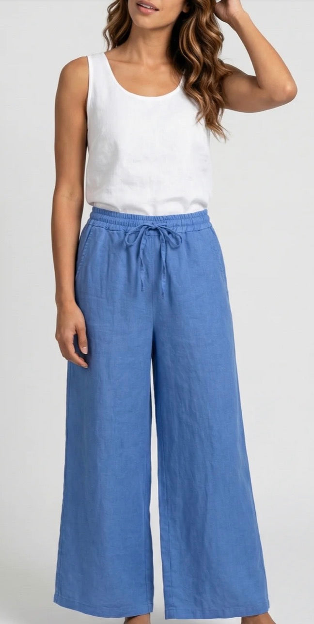 Wide Leg Linen Trousers