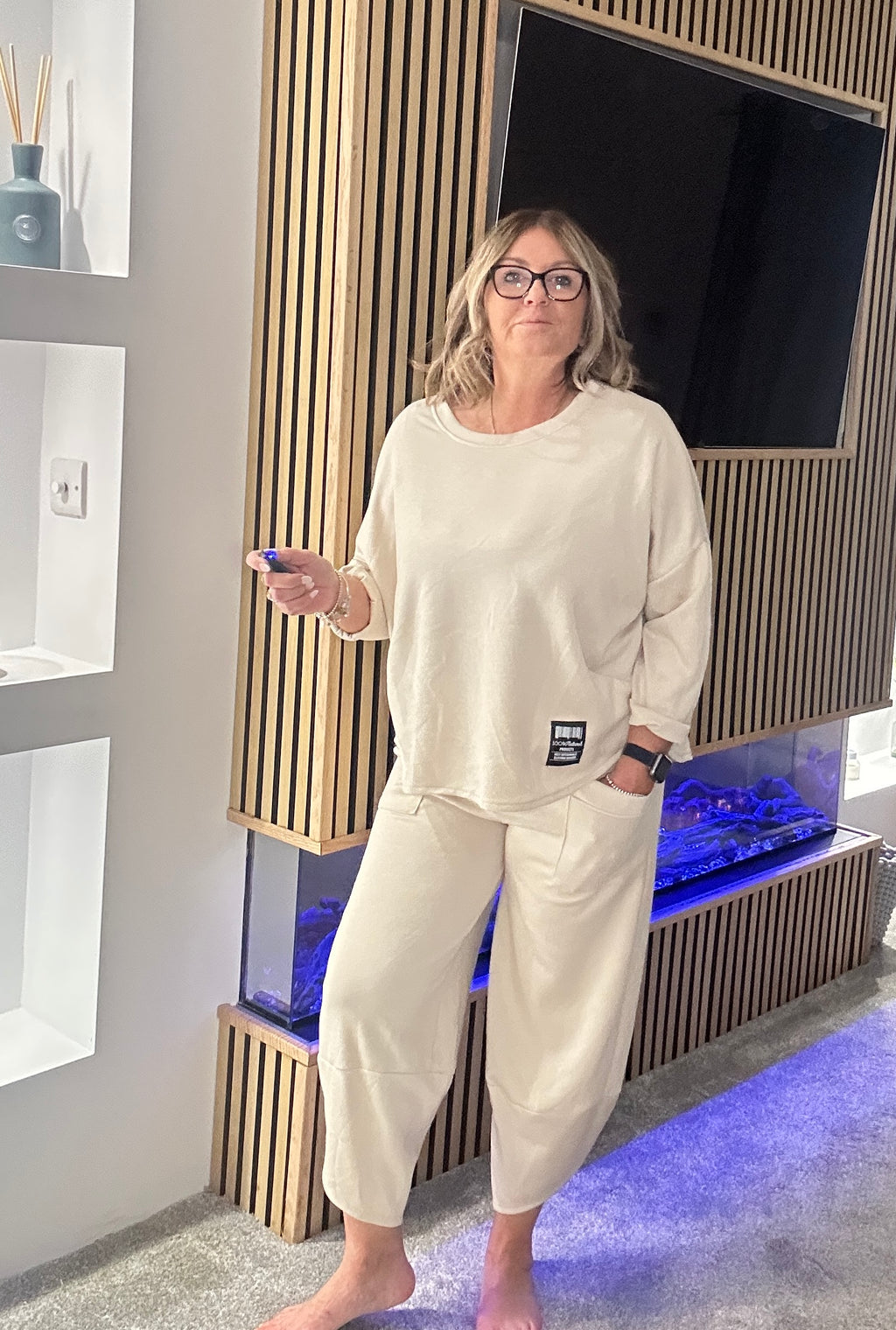 Scuba Barrel Trousers Taupe