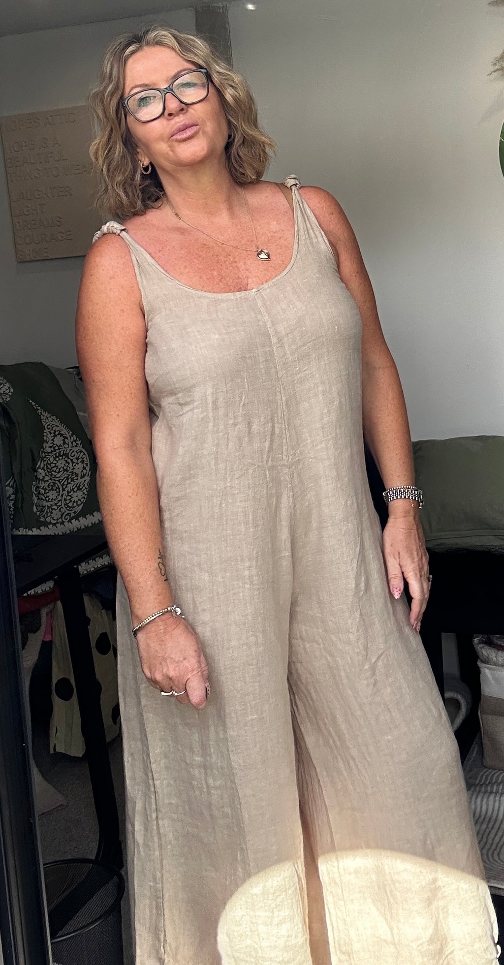 Mocha Linen Jumpsuit