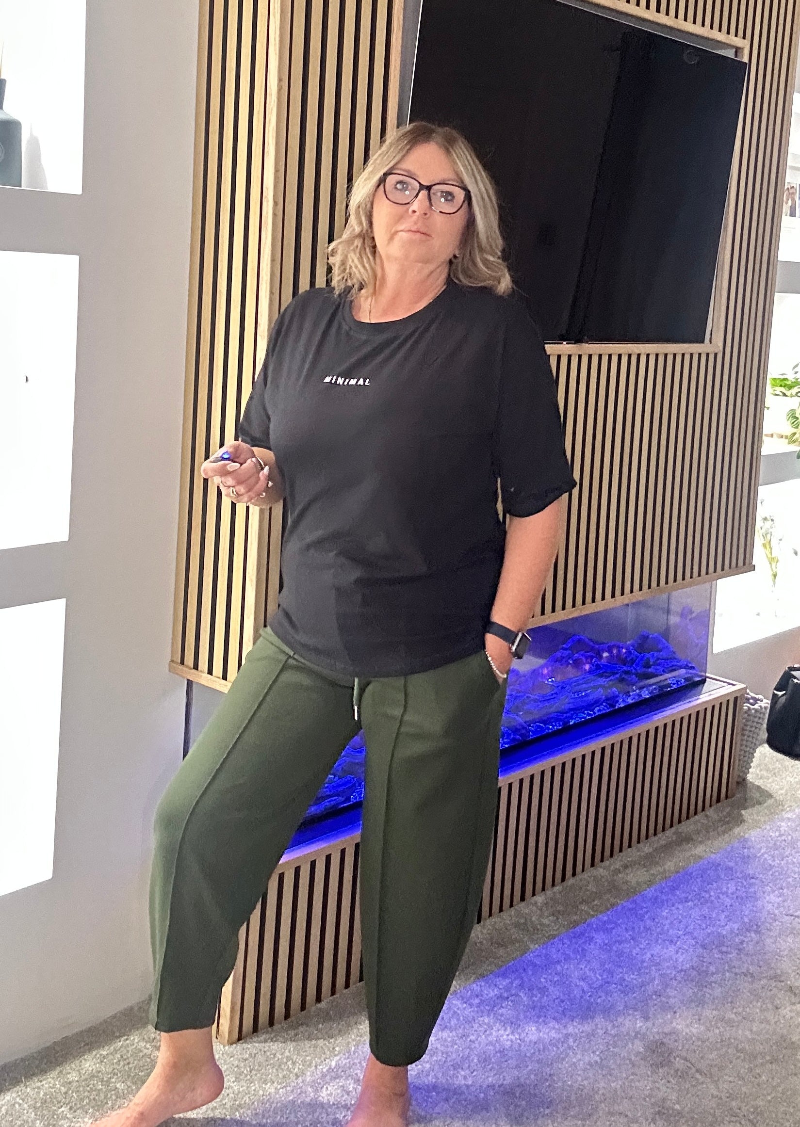 Alexa Carrot Seam Joggers Khaki