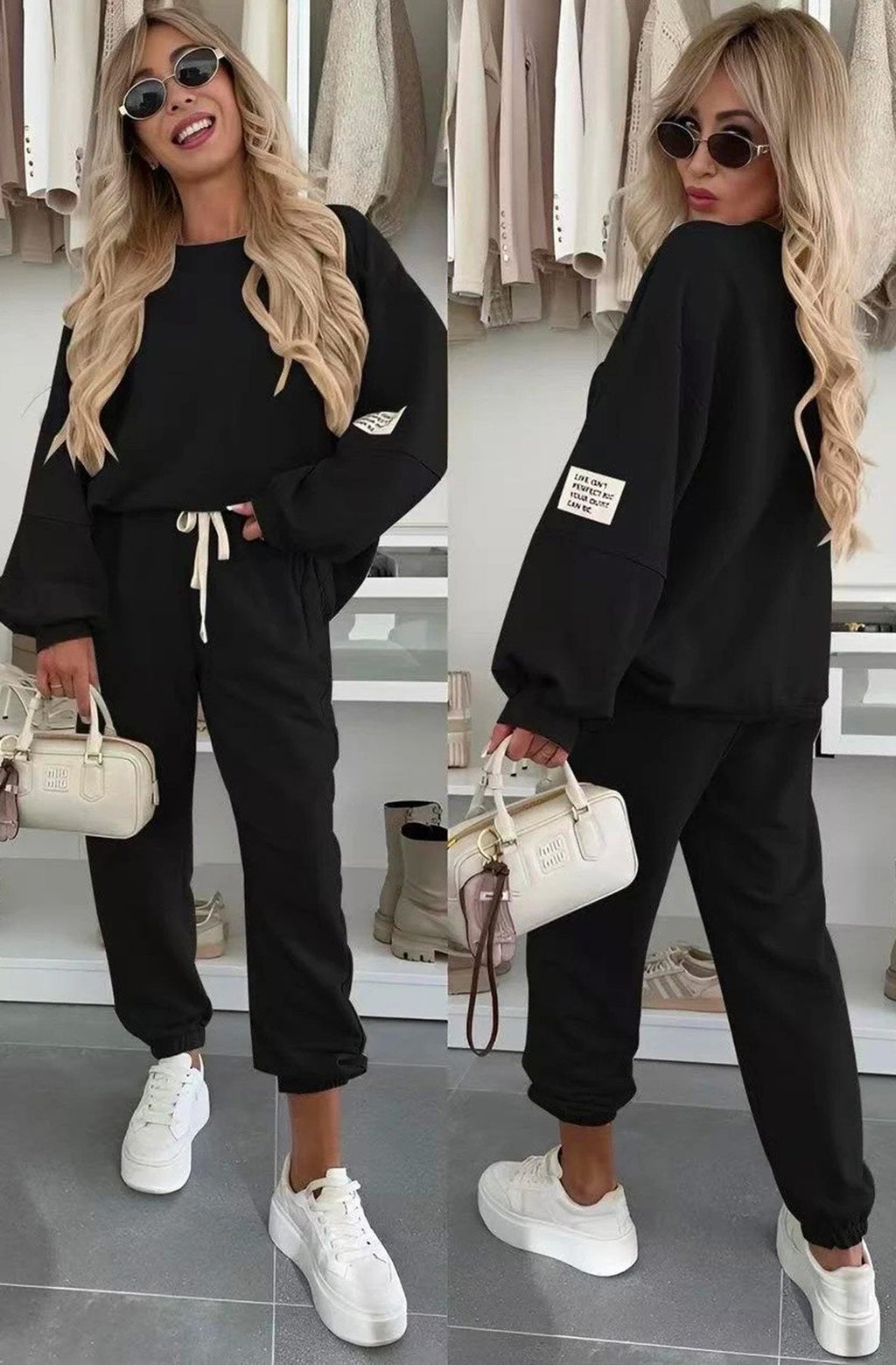 Tanya Two Piece Co-Ord Loungewear Black