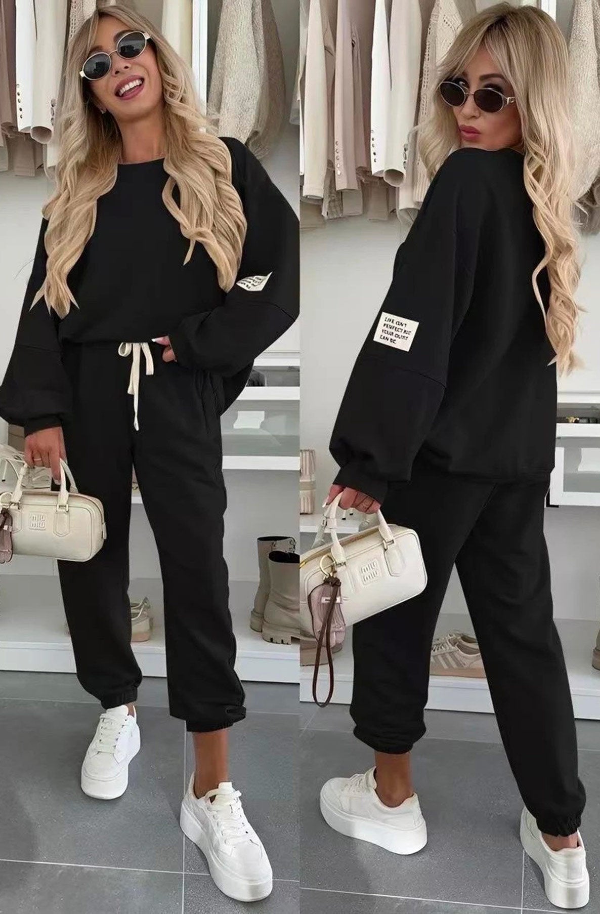 Tanya Two Piece Co-Ord Loungewear Black