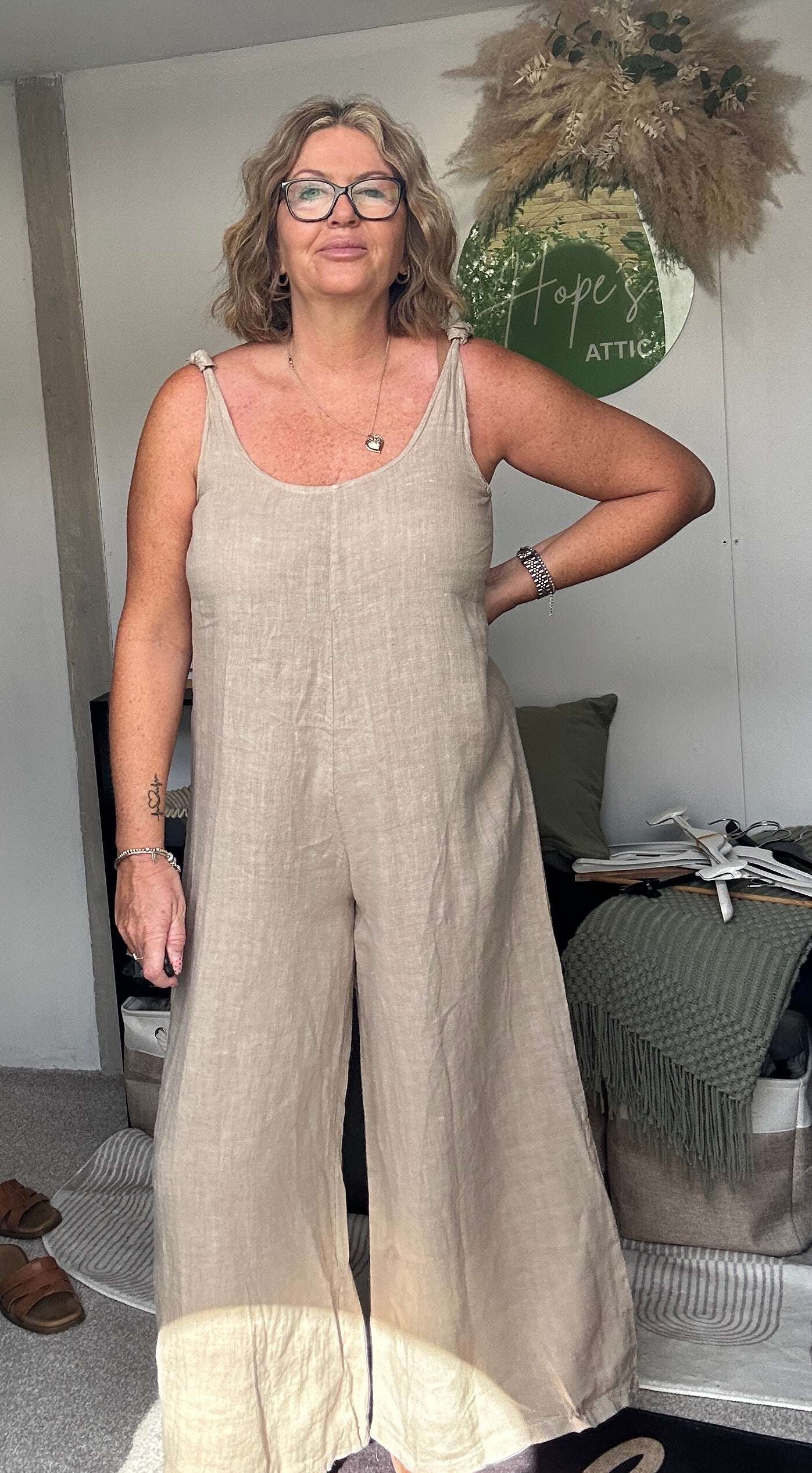 Mocha Linen Jumpsuit