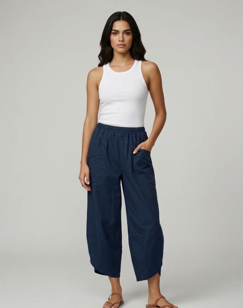 Pocket Front Trousers - Cotton Poplin