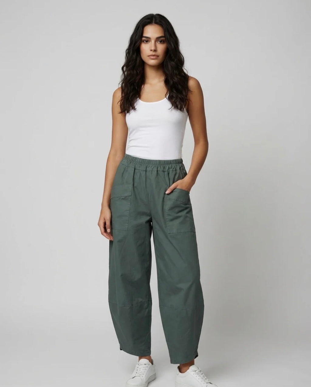Pocket Front Trousers - Cotton Poplin
