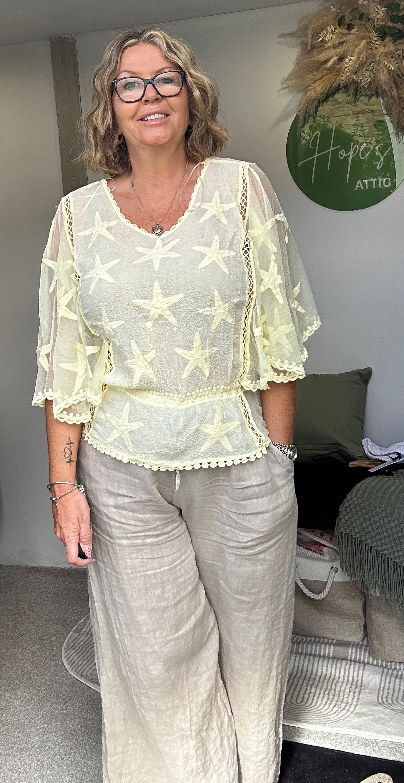 Wide Leg Linen Trousers