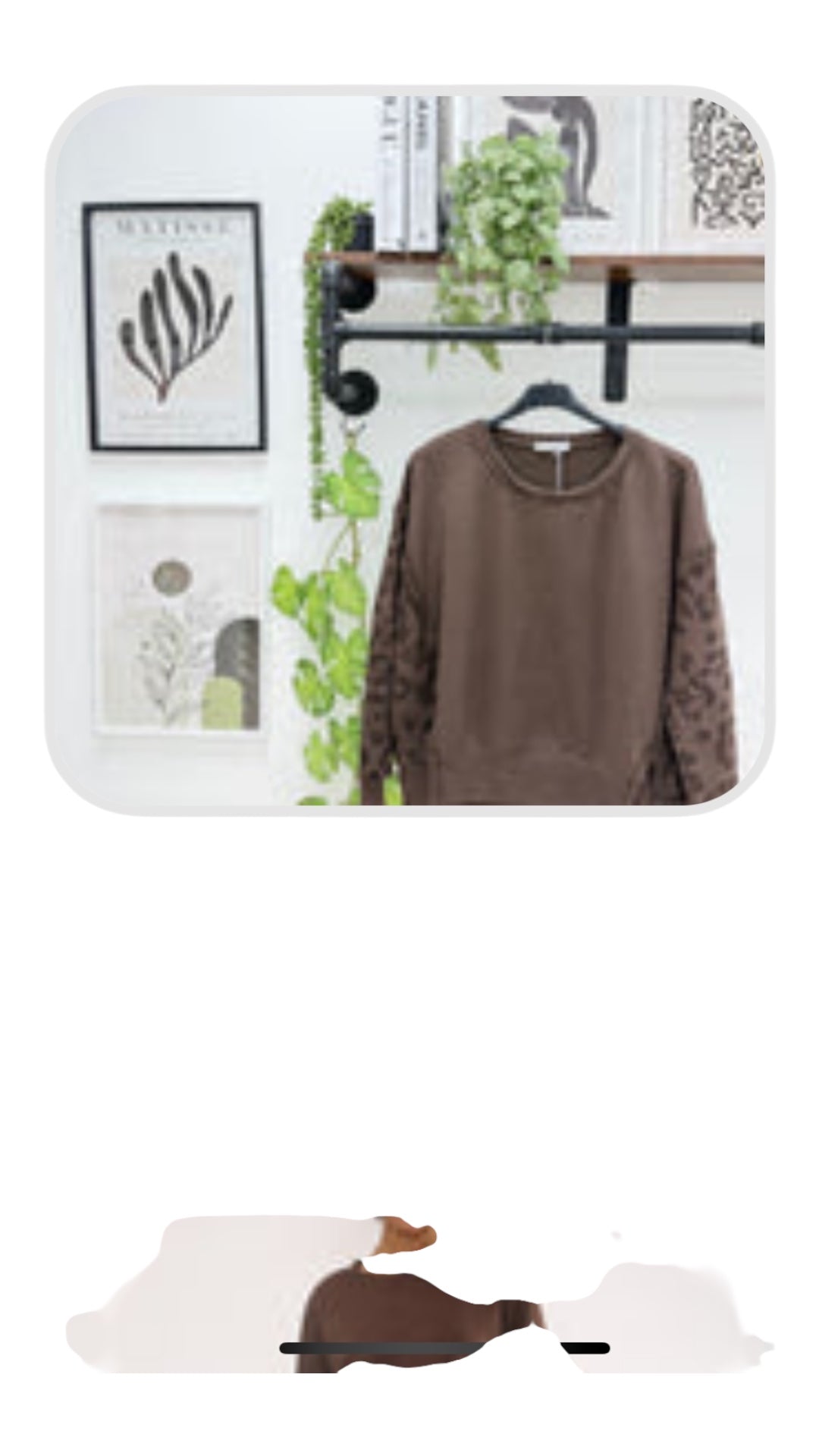 Leopard Print Sweatshirt Brown