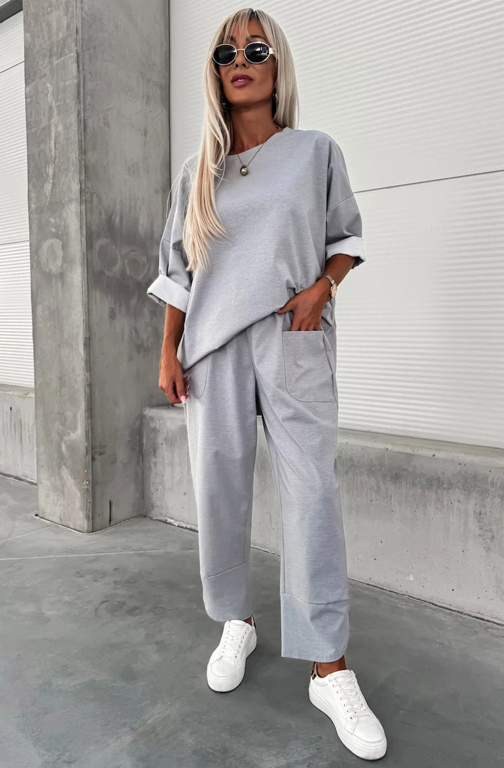 Liora Oversized Pocket Set available in black & Grey
