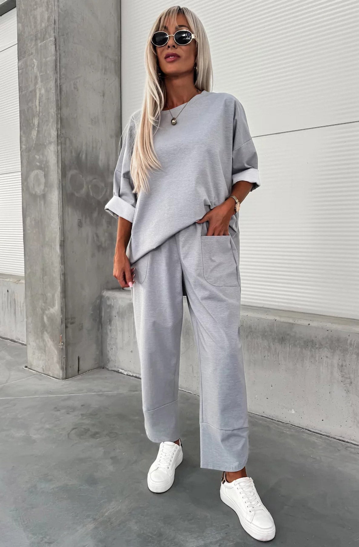 Liora Oversized Pocket Set available in black & Grey