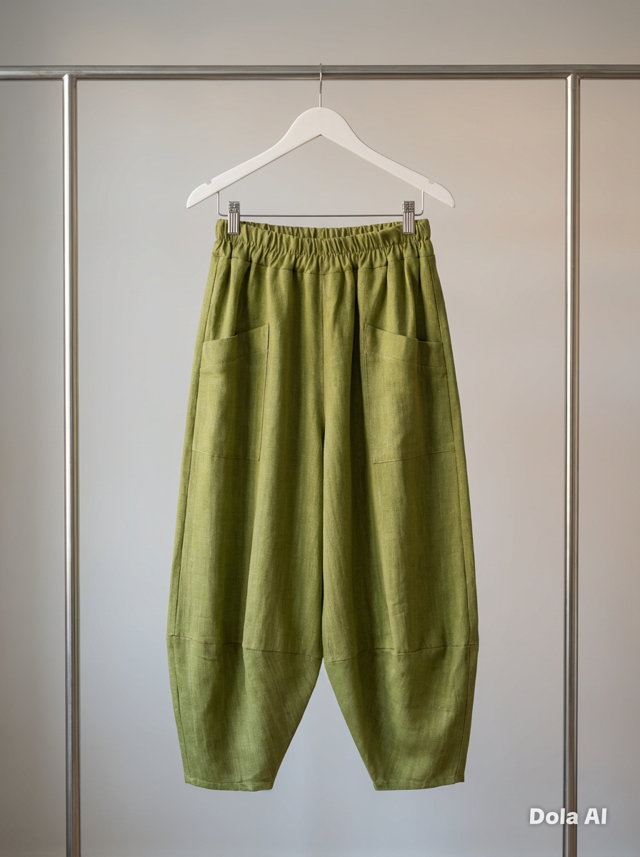 Denim cocoon trousers