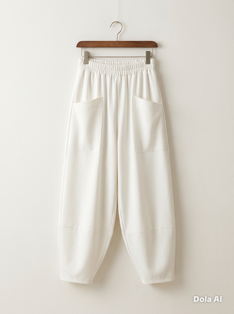 Denim cocoon trousers