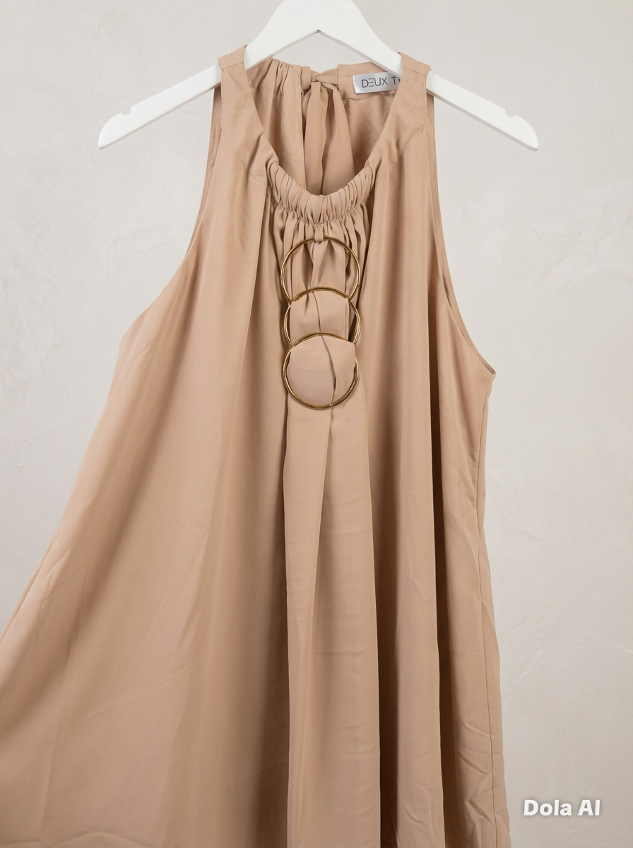 Ring detail swing dress short