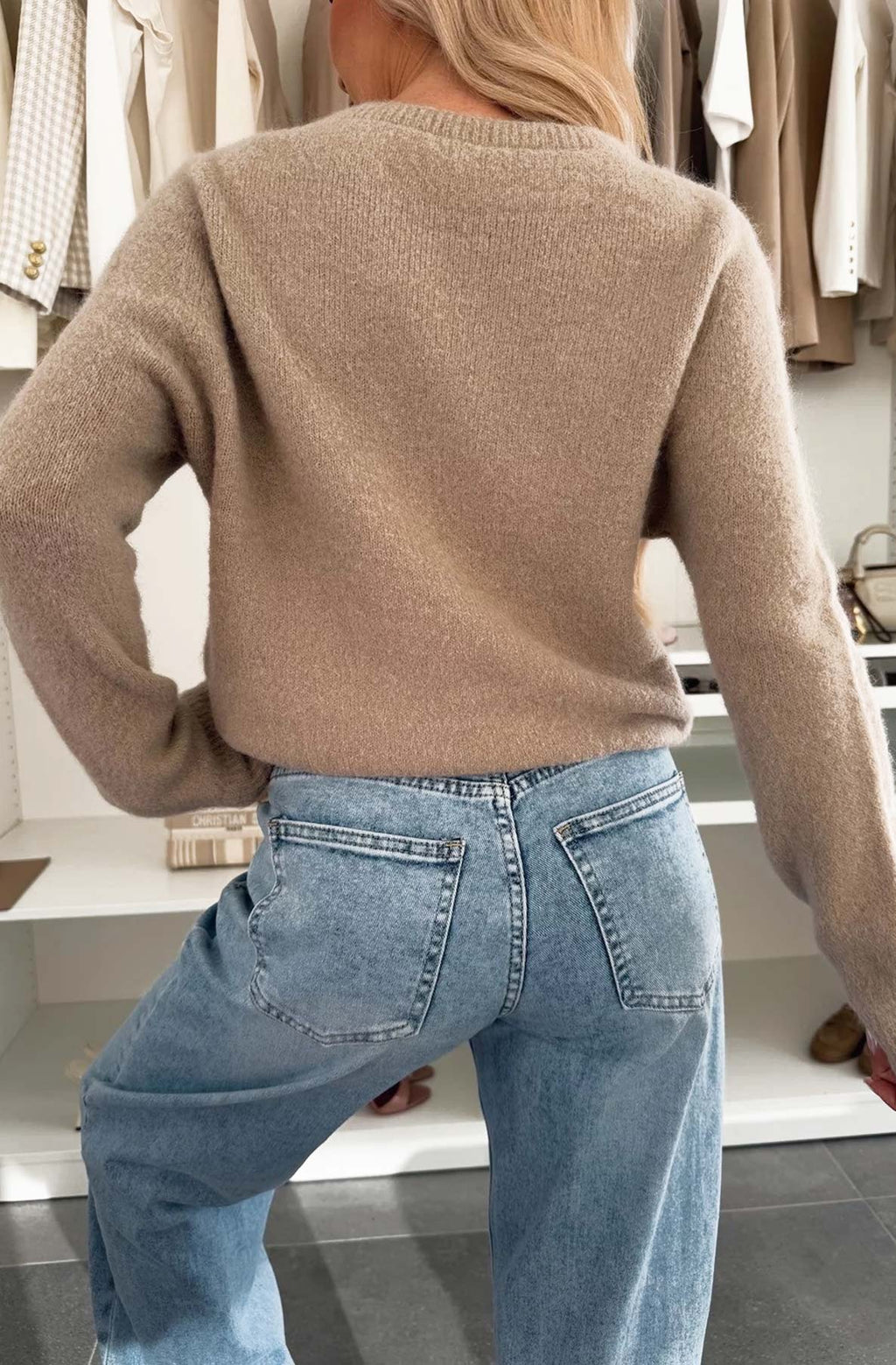 Elisha Light Knitted Jumper Stone